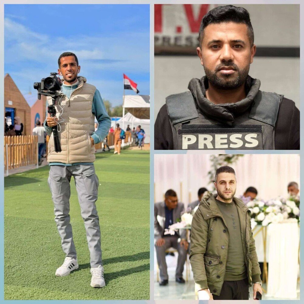 مجزرة إسرائيلية باستهداف مركبة صحفيين تتبع للجنة المصرية أثناء تصوير مخيماتها في غزة