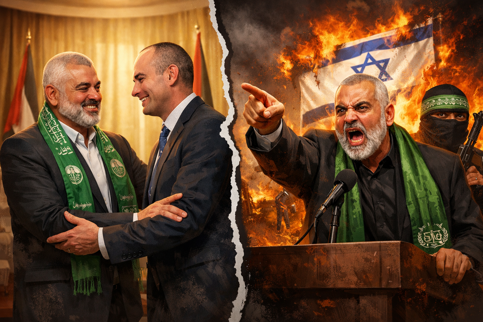 خطاب على وجهين.. تناقضات قادة حماس بين الدبلوماسية والاتهام