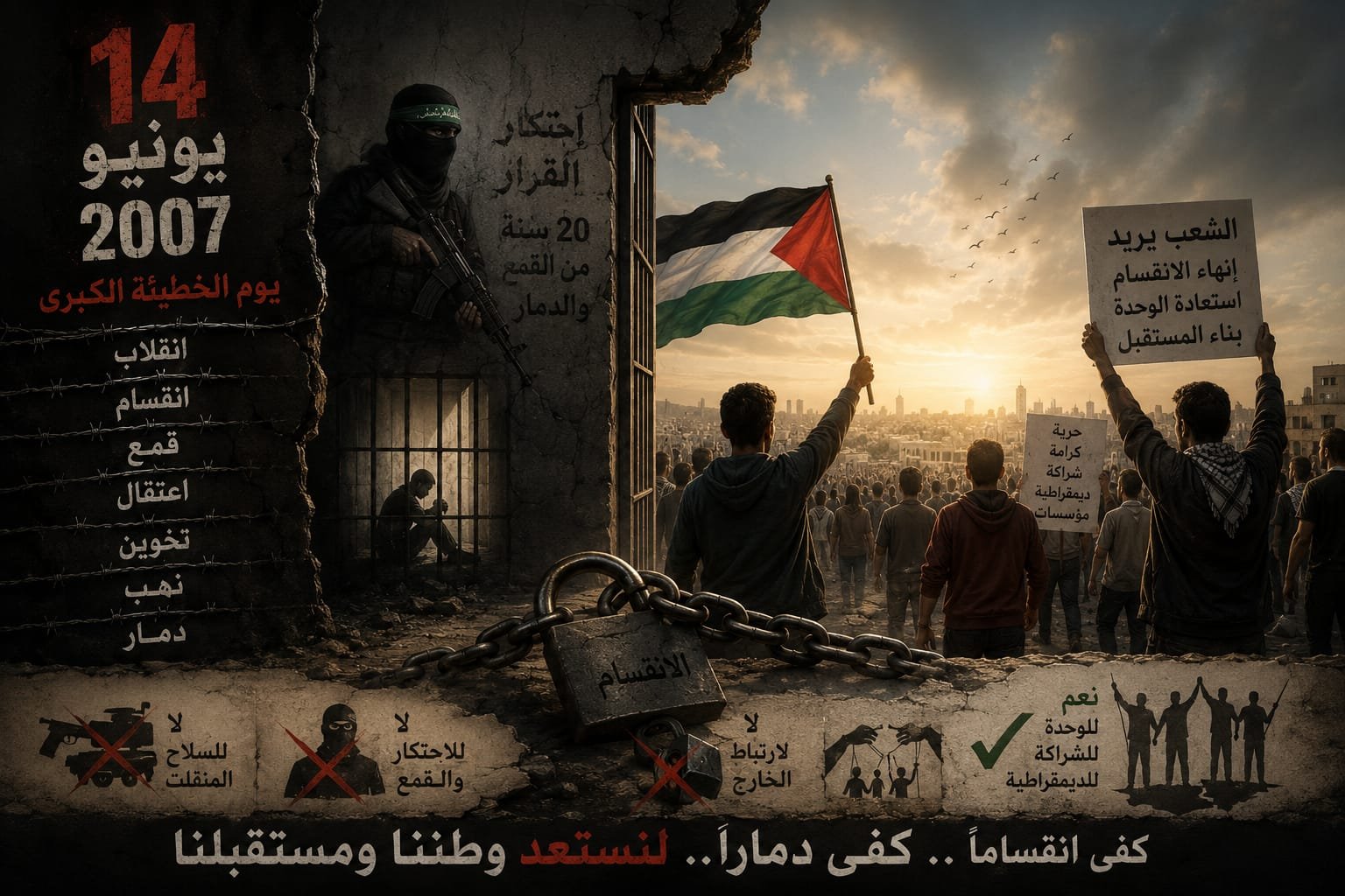 14 يونيو 2007.. يوم الخطيئة الكبرى لحركة حماس التي دفعت غزة ثمنها أجيالاً